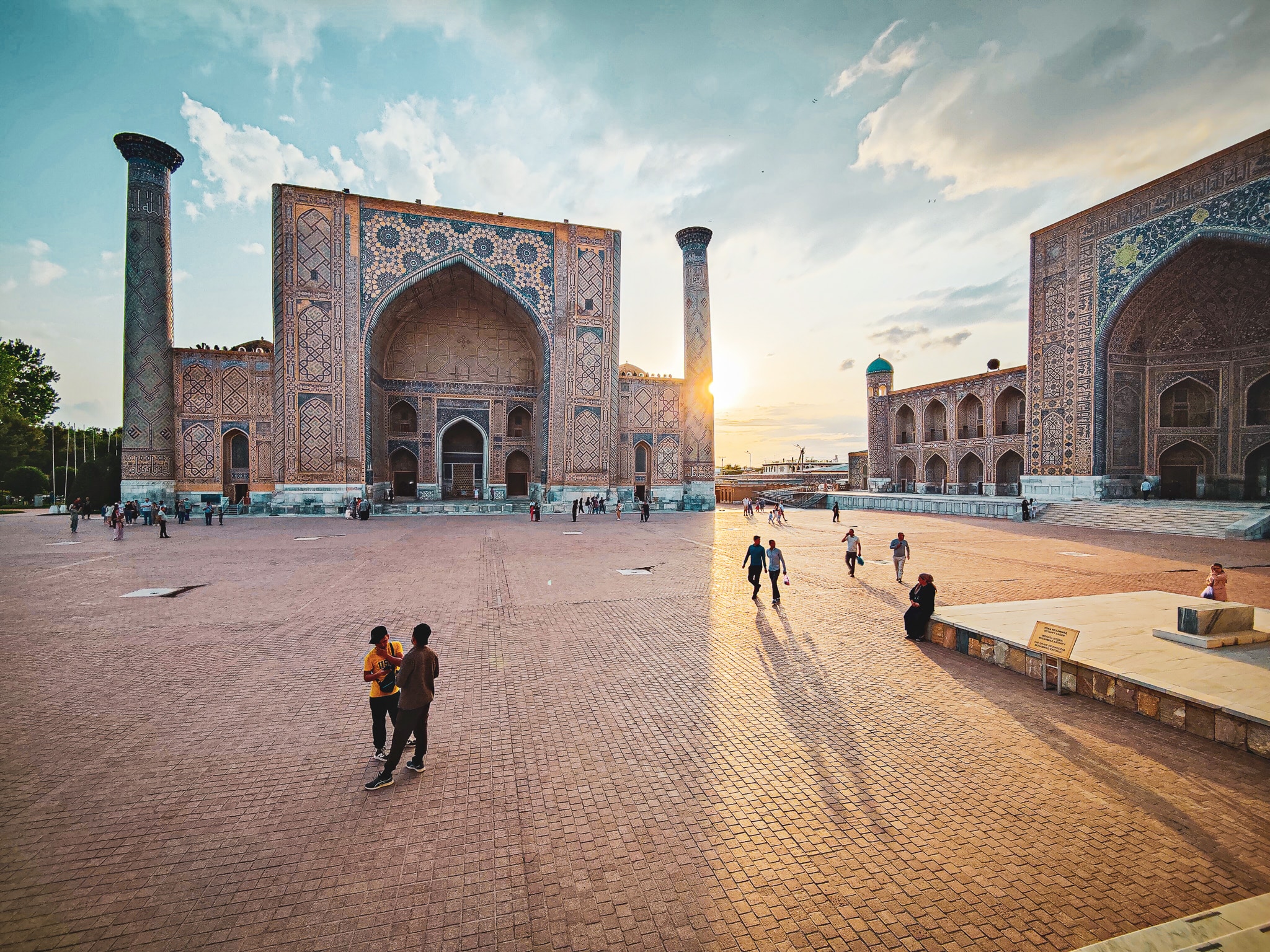 Uzbekistan - Sunset at the Registan in Samarkand